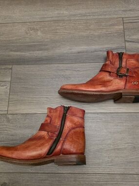 Boots Ankle Bed|Stü BECCA Artisan Leather Ankle Boots – Rare Scarlet/Red Patina